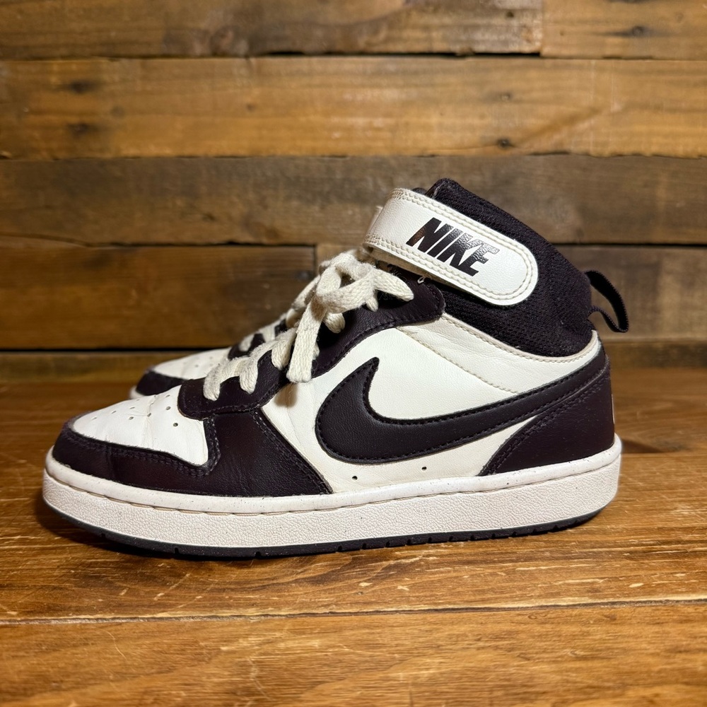 Nike Court Borough Mid 2 Kids Shoes White & Black CD7782-126 Size 3.5Y - Picture 5 of 11